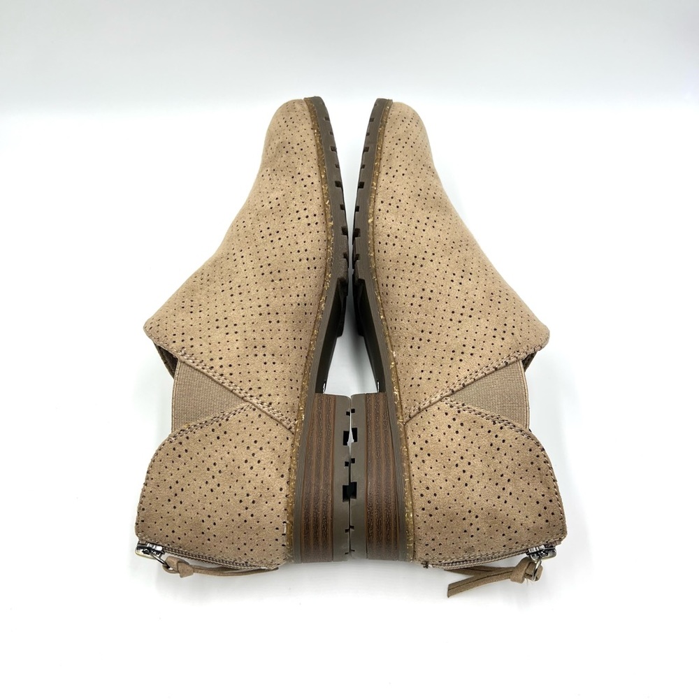 Dr Scholls Size 9.5 Microsuede‎ Brown Taupe Beige Ankle Boots Shooties Shoes - Picture 7 of 13